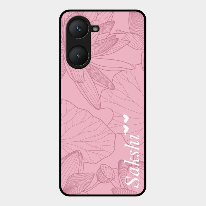 Customized luxury Peach leaves Glass Case Cover For Iqoo Z9 Lite 5G