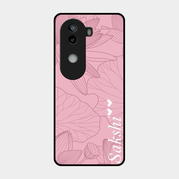 Customized luxury Peach leaves Glass Case Cover For Iqoo Z9S 5G