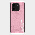 Customized luxury Peach leaves Glass Case Cover For Iqoo Z9X 5G