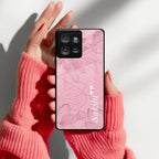 Customized luxury Peach leaves Glass Case Cover For Motorola - ShopOnCliQ