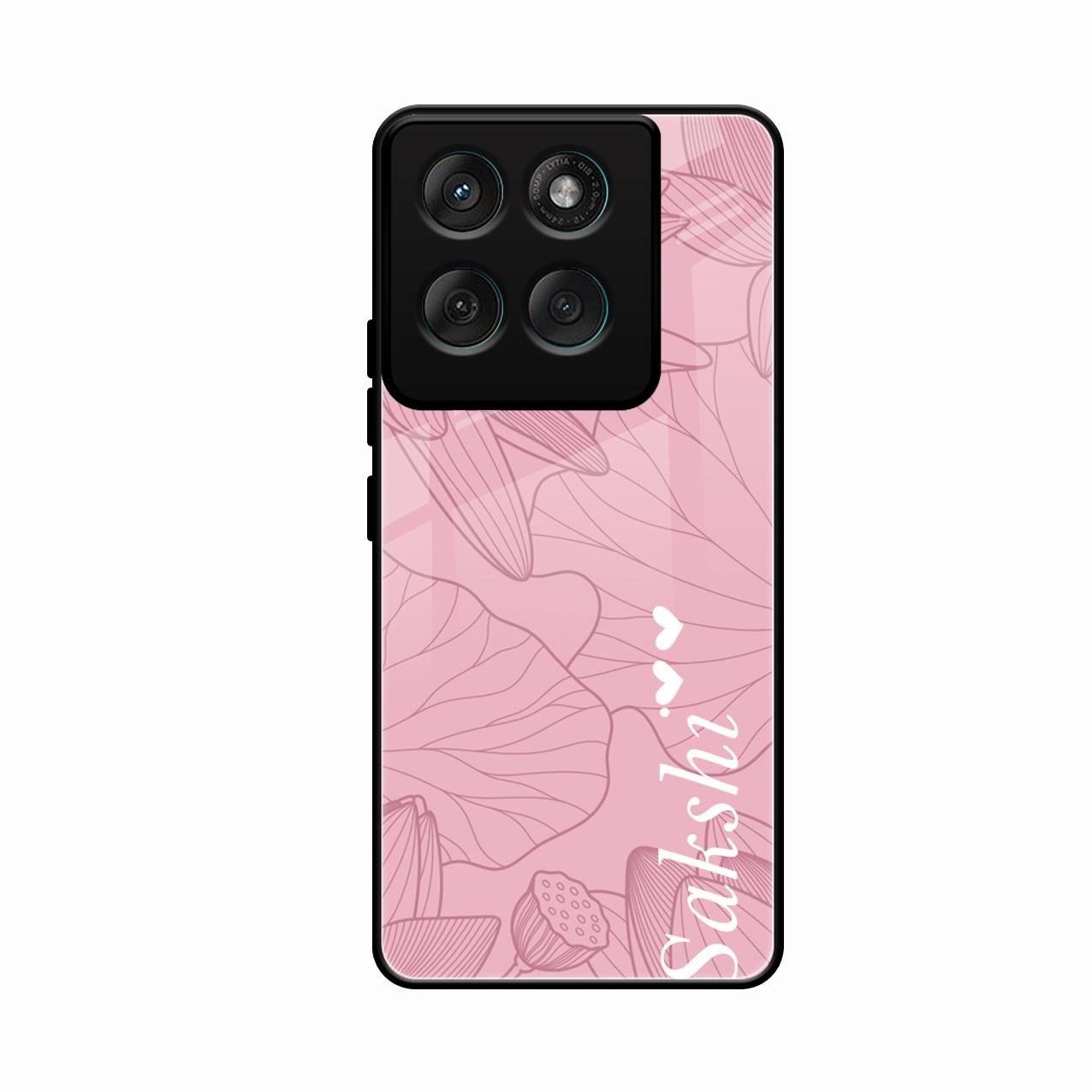 Customized luxury Peach leaves Glass Case Cover For Motorola Edge 60 Stylus 5G