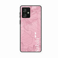 Customized luxury Peach leaves Glass Case Cover For Motorola G54 5G