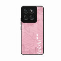 Customized luxury Peach leaves Glass Case Cover For Motorola G57 Power 5G
