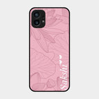 Customized luxury Peach leaves Glass Case Cover For Nothing Phone 1