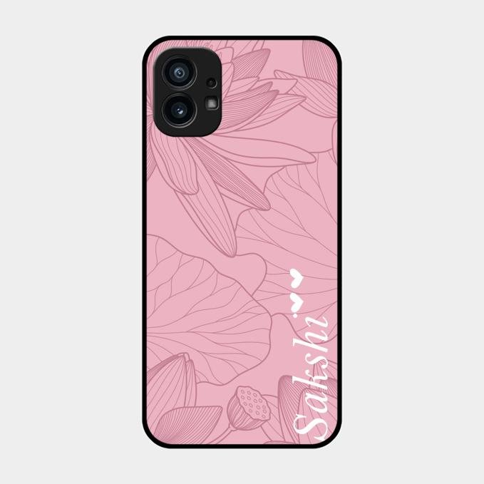 Customized luxury Peach leaves Glass Case Cover For Nothing Phone 1