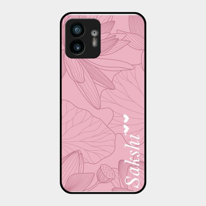 Customized luxury Peach leaves Glass Case Cover For Nothing Phone 2