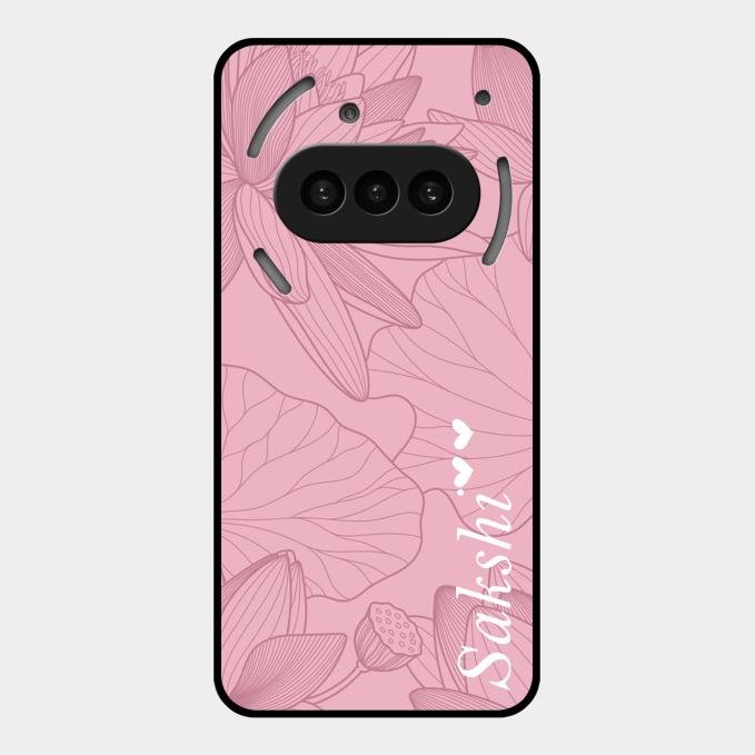 Customized luxury Peach leaves Glass Case Cover For Nothing Phone 3A 5G