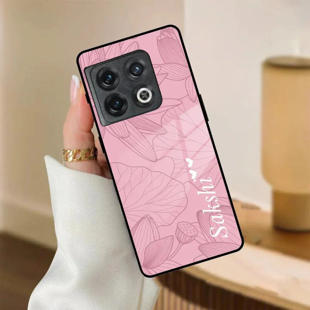 Customized luxury Peach leaves Glass Case Cover For Oneplus - ShopOnCliQ