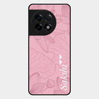 Customized luxury Peach leaves Glass Case Cover For Oneplus 11R 5G