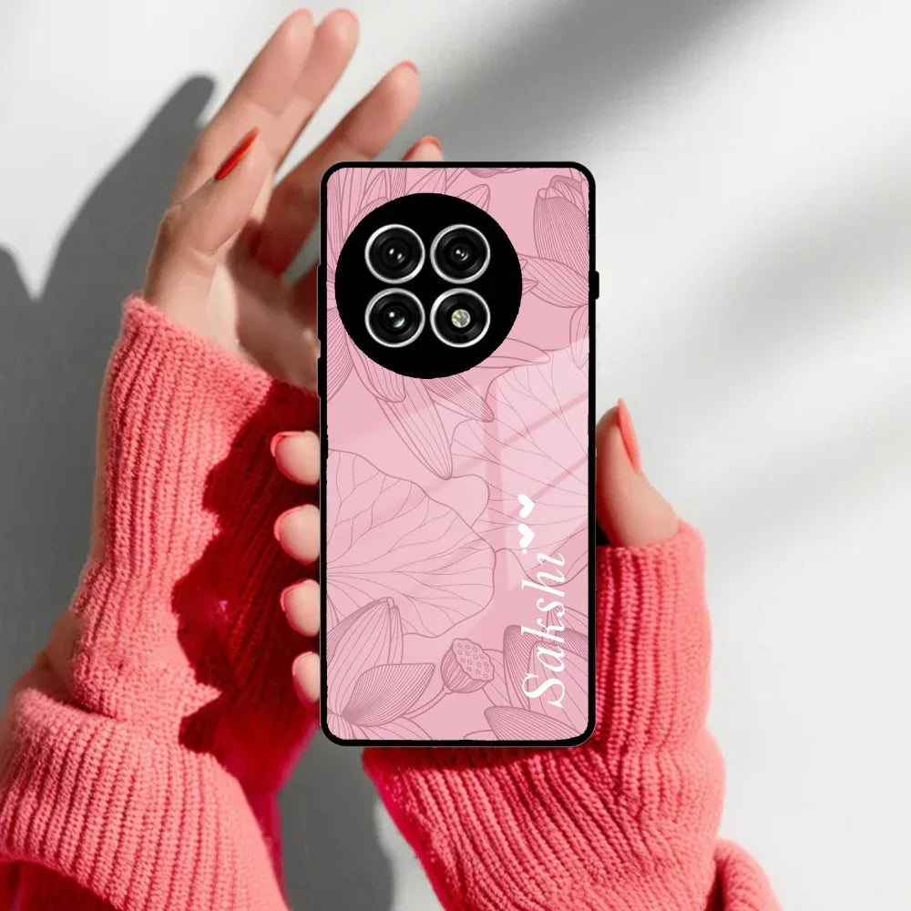 Customized luxury Peach leaves Glass Case Cover For Oneplus - ShopOnCliQ