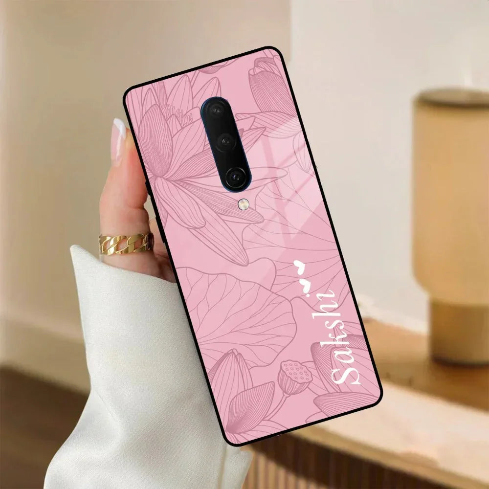 Customized luxury Peach leaves Glass Case Cover For Oneplus - ShopOnCliQ