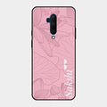 Customized luxury Peach leaves Glass Case Cover For Oneplus 7T Pro