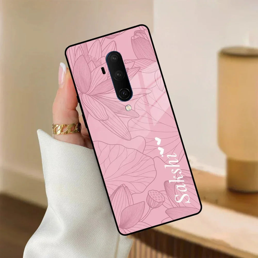 Customized luxury Peach leaves Glass Case Cover For Oneplus - ShopOnCliQ