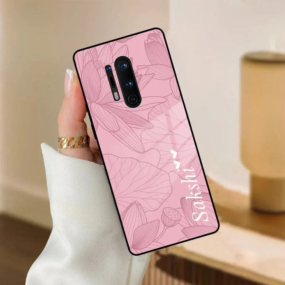 Customized luxury Peach leaves Glass Case Cover For Oneplus - ShopOnCliQ