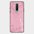 Customized luxury Peach leaves Glass Case Cover For Oneplus 8