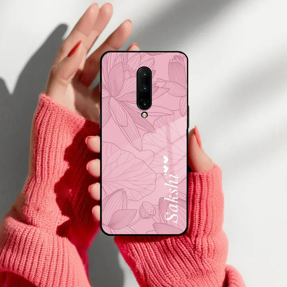 Customized luxury Peach leaves Glass Case Cover For Oneplus - ShopOnCliQ