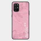 Customized luxury Peach leaves Glass Case Cover For Oneplus 8T