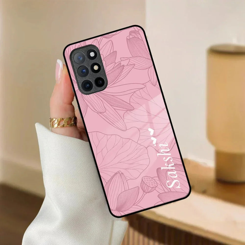 Customized luxury Peach leaves Glass Case Cover For Oneplus - ShopOnCliQ