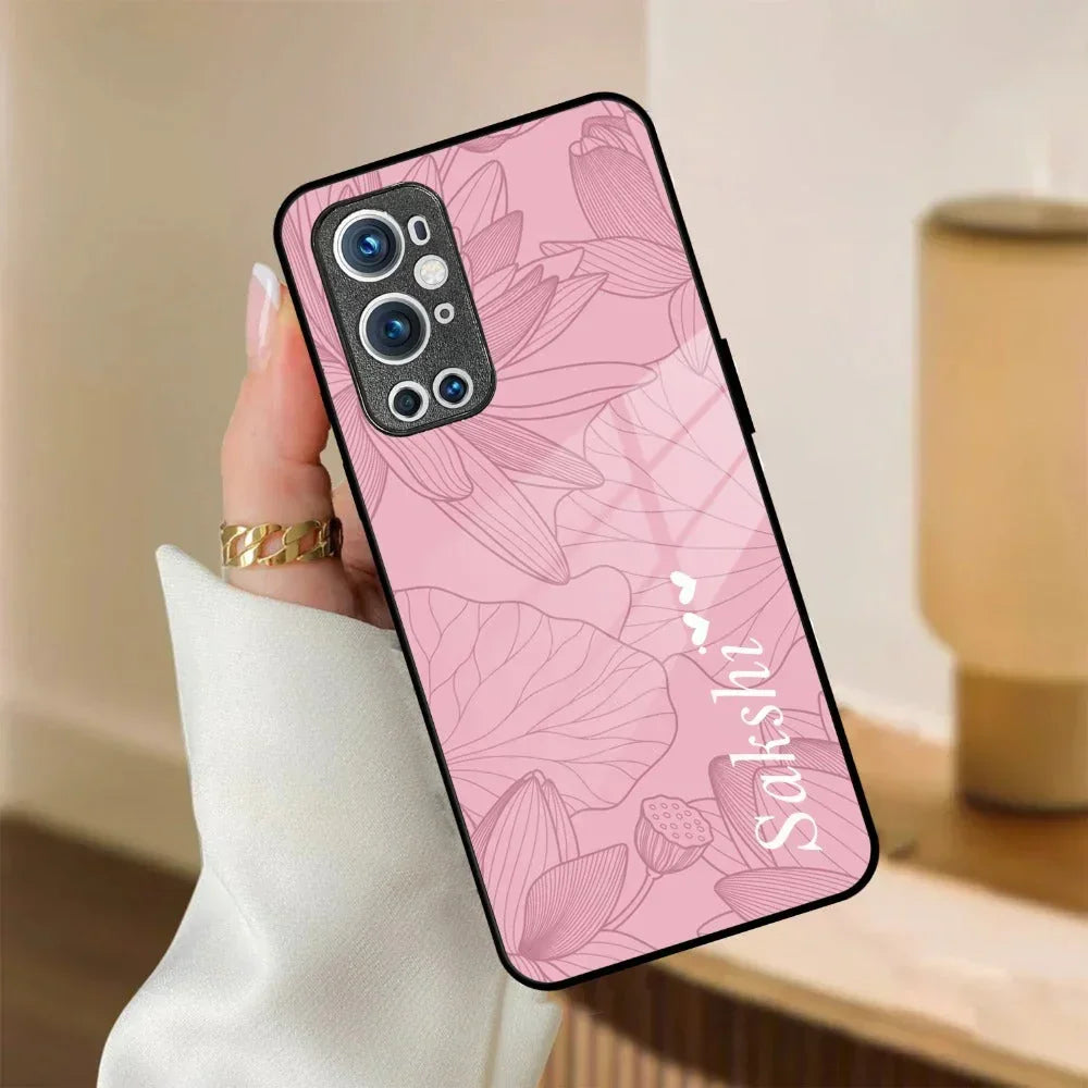 Customized luxury Peach leaves Glass Case Cover For Oneplus - ShopOnCliQ