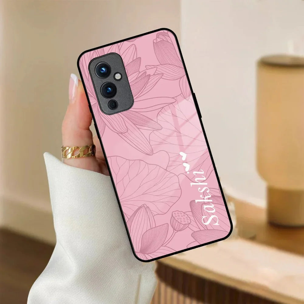 Customized luxury Peach leaves Glass Case Cover For Oneplus - ShopOnCliQ