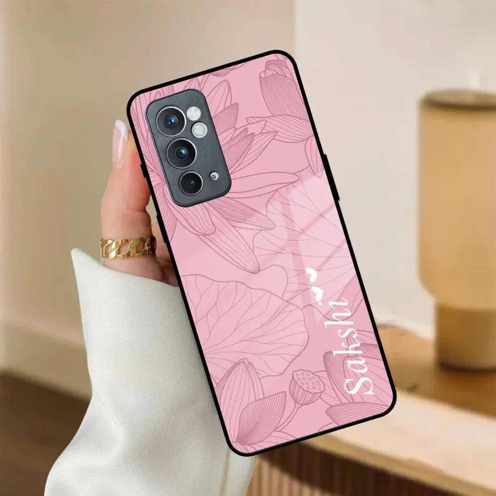 Customized luxury Peach leaves Glass Case Cover For Oneplus - ShopOnCliQ