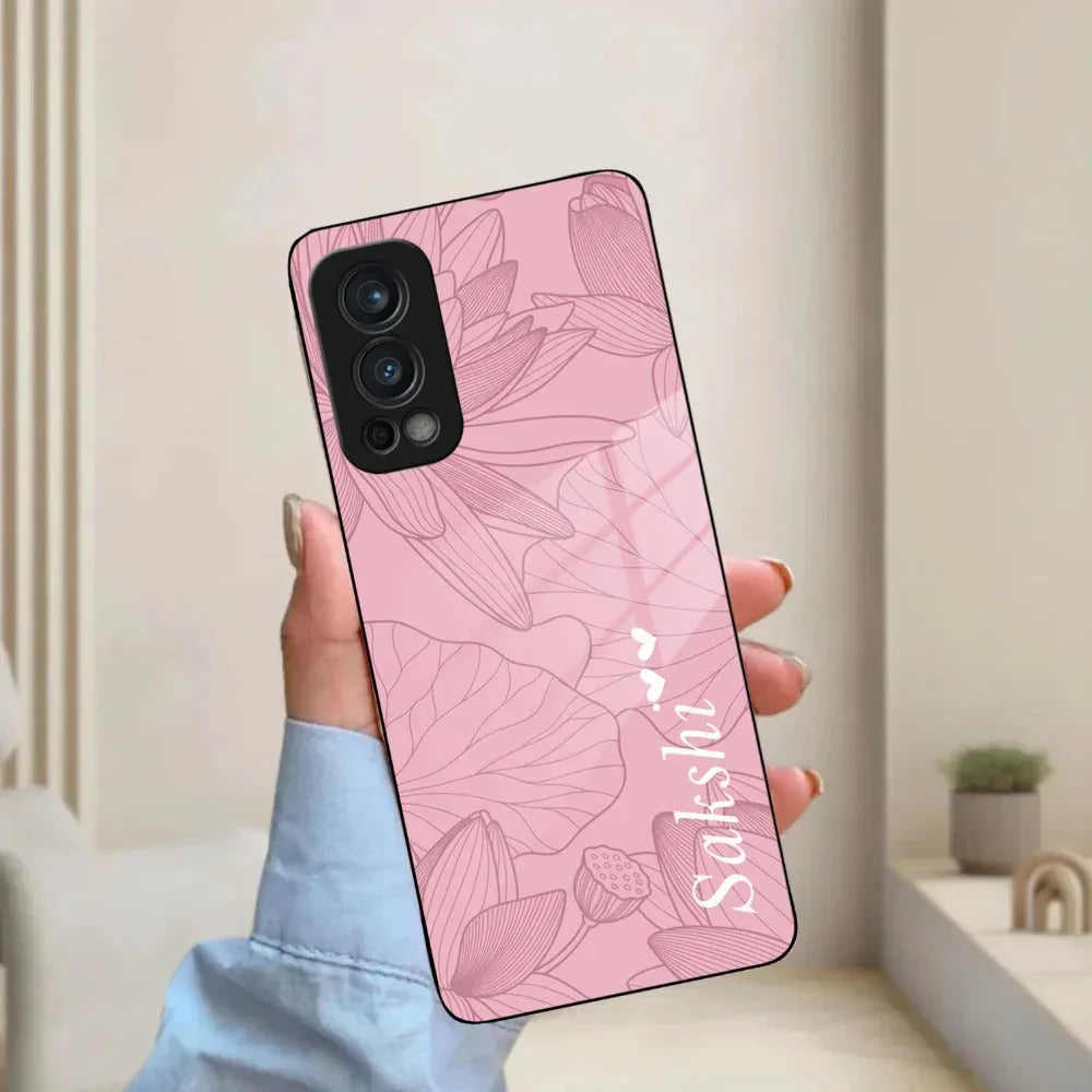 Customized luxury Peach leaves Glass Case Cover For Oneplus - ShopOnCliQ