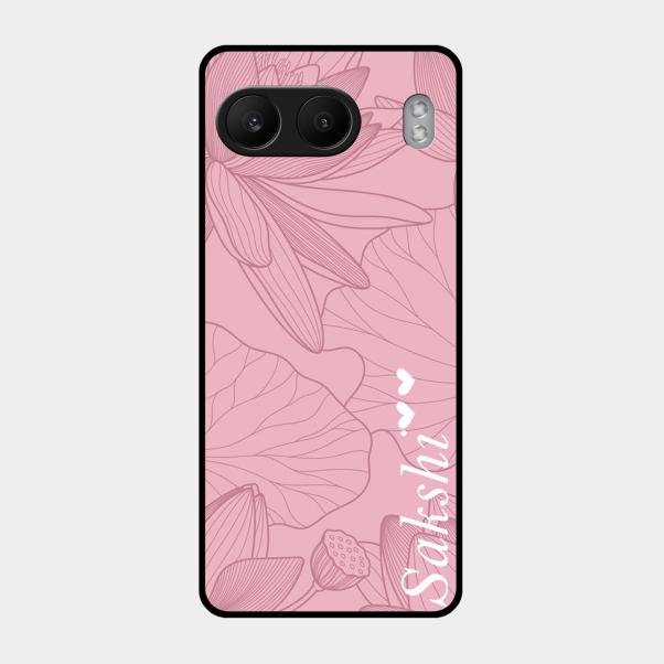 Customized luxury Peach leaves Glass Case Cover For Oneplus Nord 4 5G
