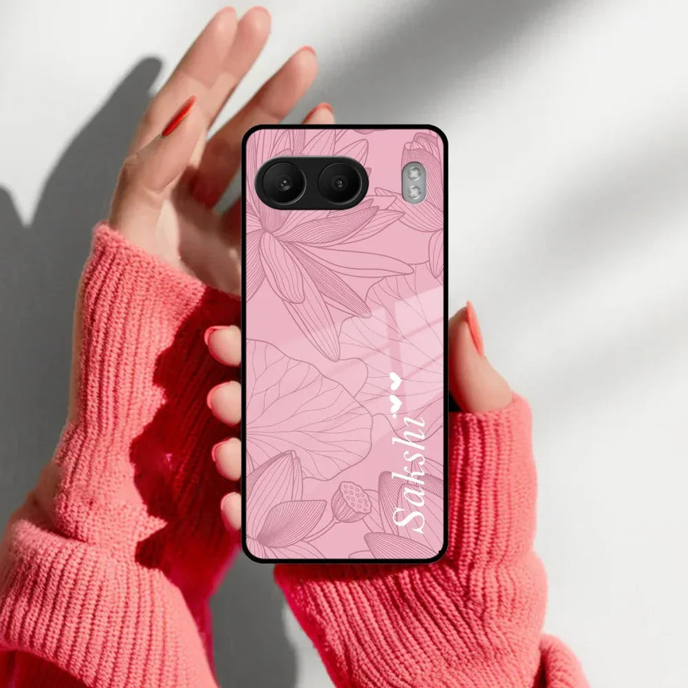 Customized luxury Peach leaves Glass Case Cover For Oneplus - ShopOnCliQ