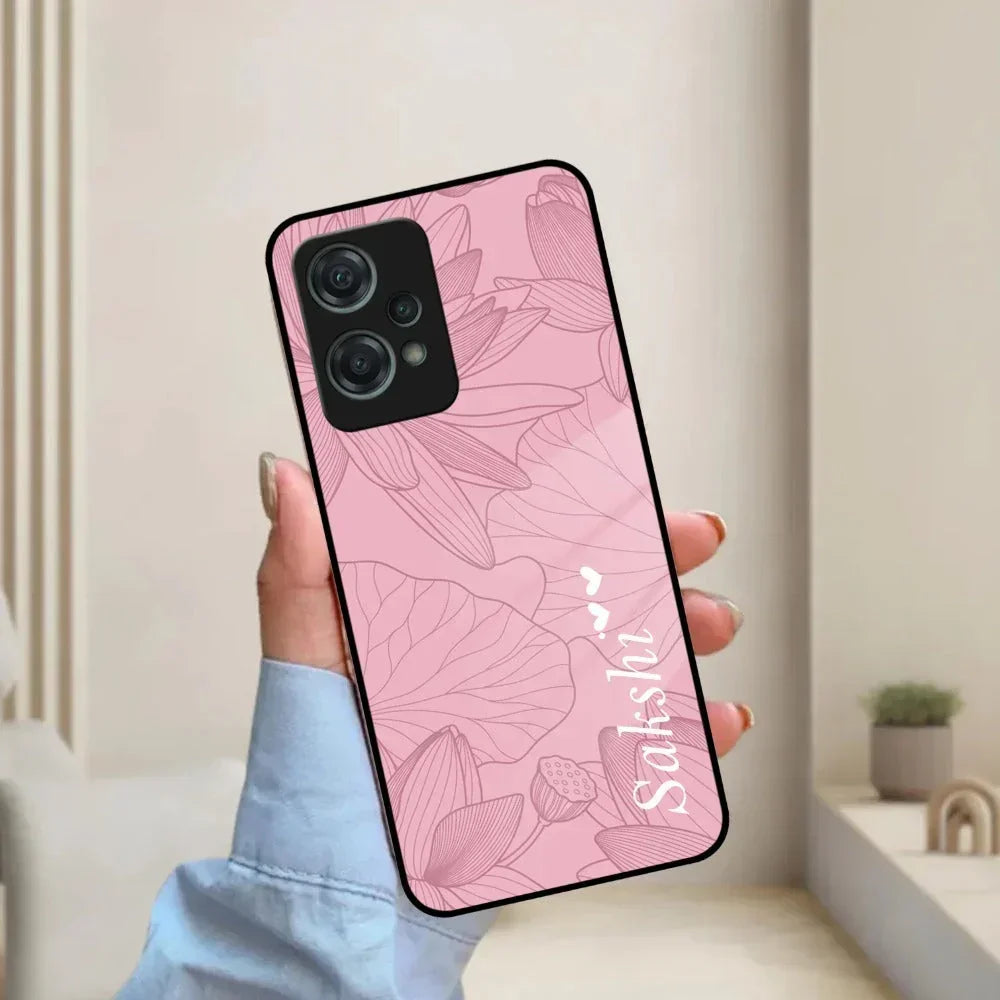 Customized luxury Peach leaves Glass Case Cover For Oneplus - ShopOnCliQ