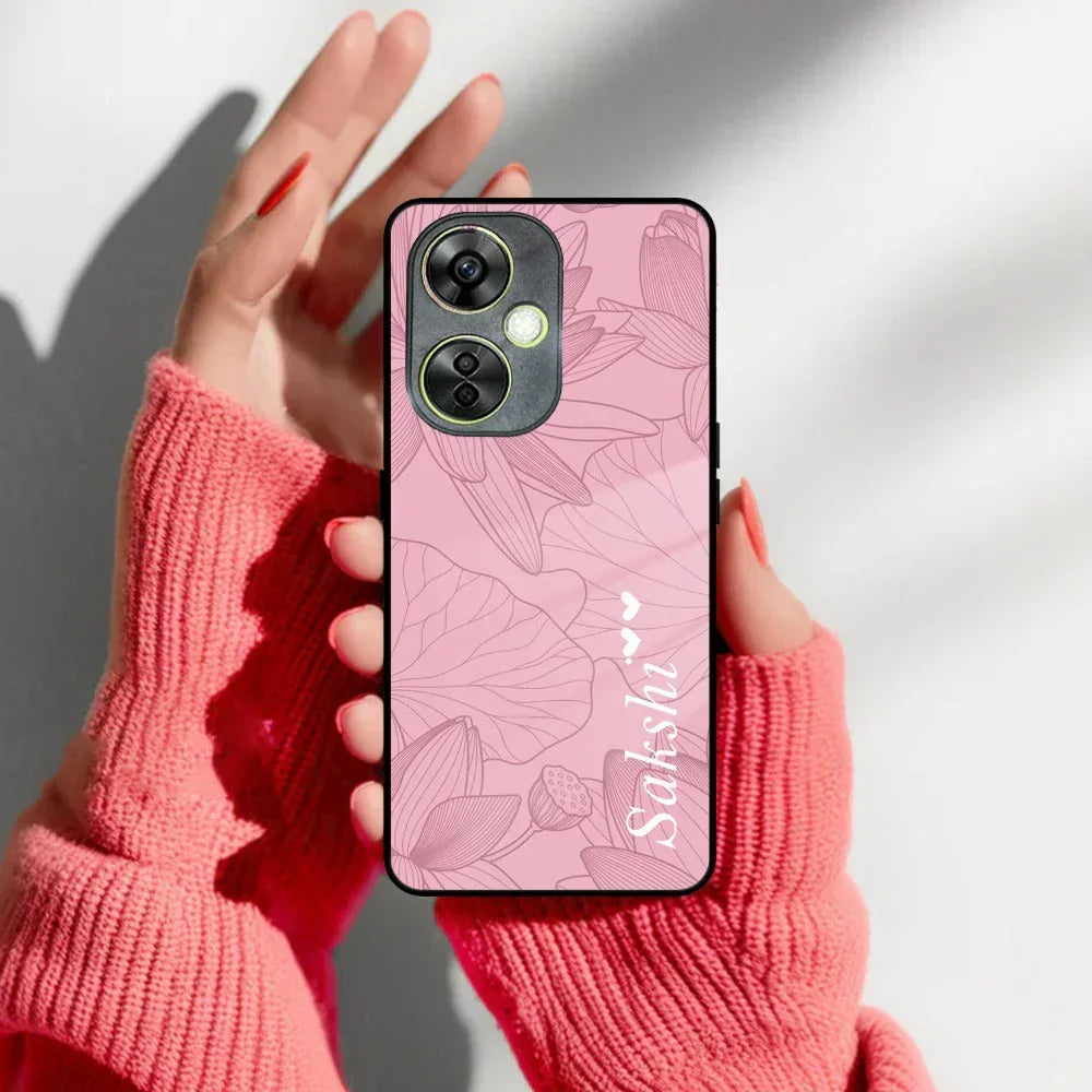 Customized luxury Peach leaves Glass Case Cover For Oneplus - ShopOnCliQ
