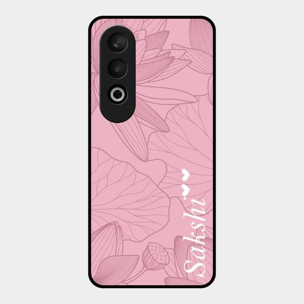 Customized luxury Peach leaves Glass Case Cover For Oneplus Nord Ce 4 5G