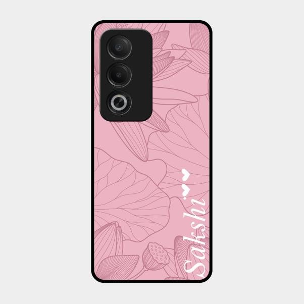 Customized luxury Peach leaves Glass Case Cover For Oppo A3 Pro 5G
