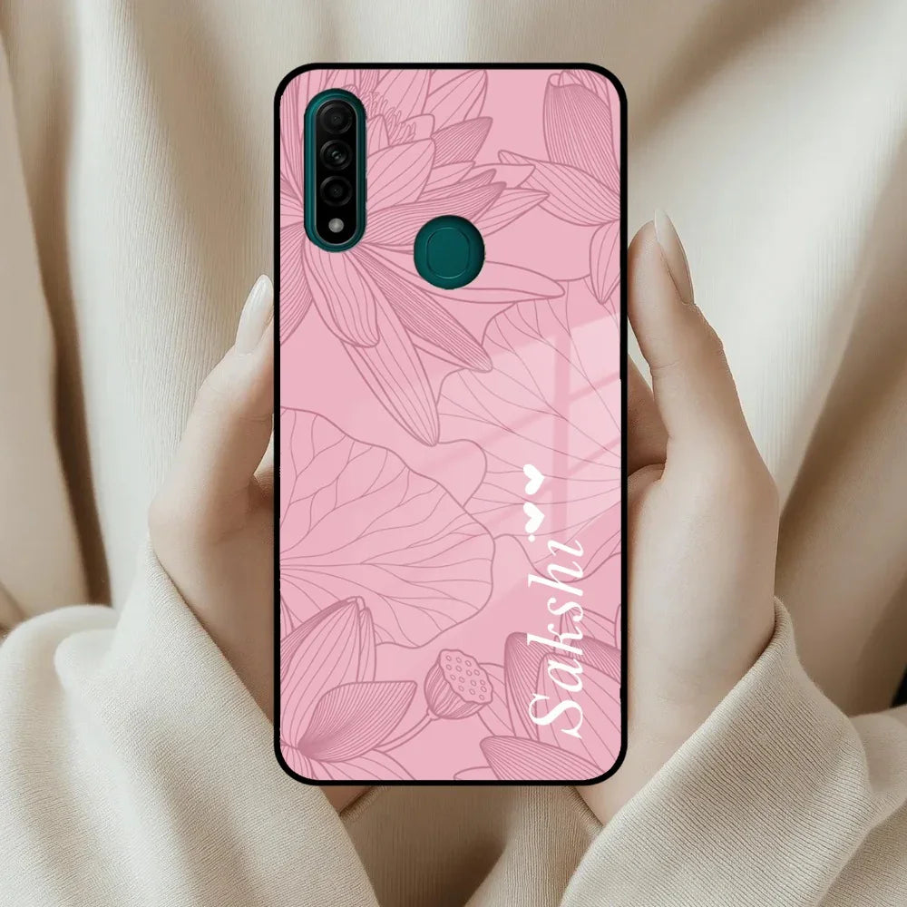 Customized luxury Peach leaves Glass Case Cover For Oppo - ShopOnCliQ