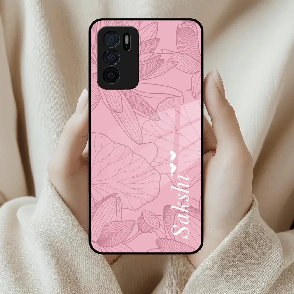 Customized luxury Peach leaves Glass Case Cover For Oppo - ShopOnCliQ
