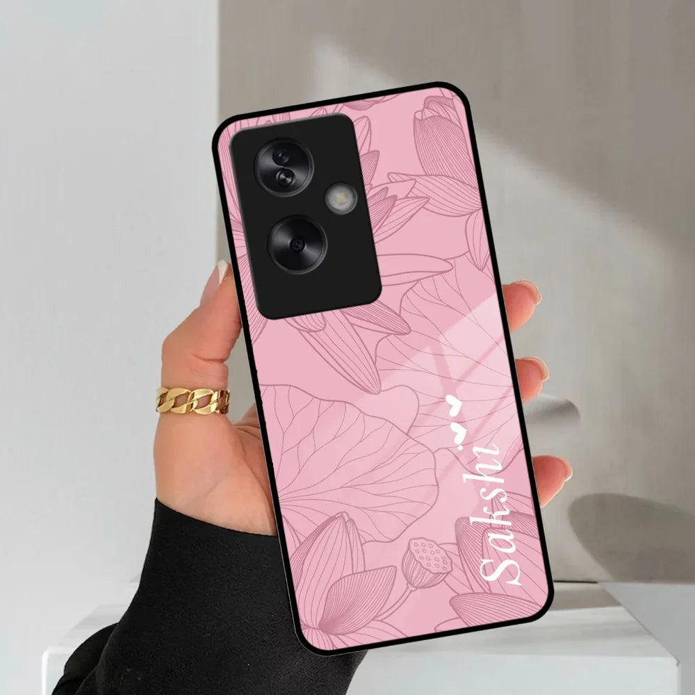 Customized luxury Peach leaves Glass Case Cover For Oppo - ShopOnCliQ
