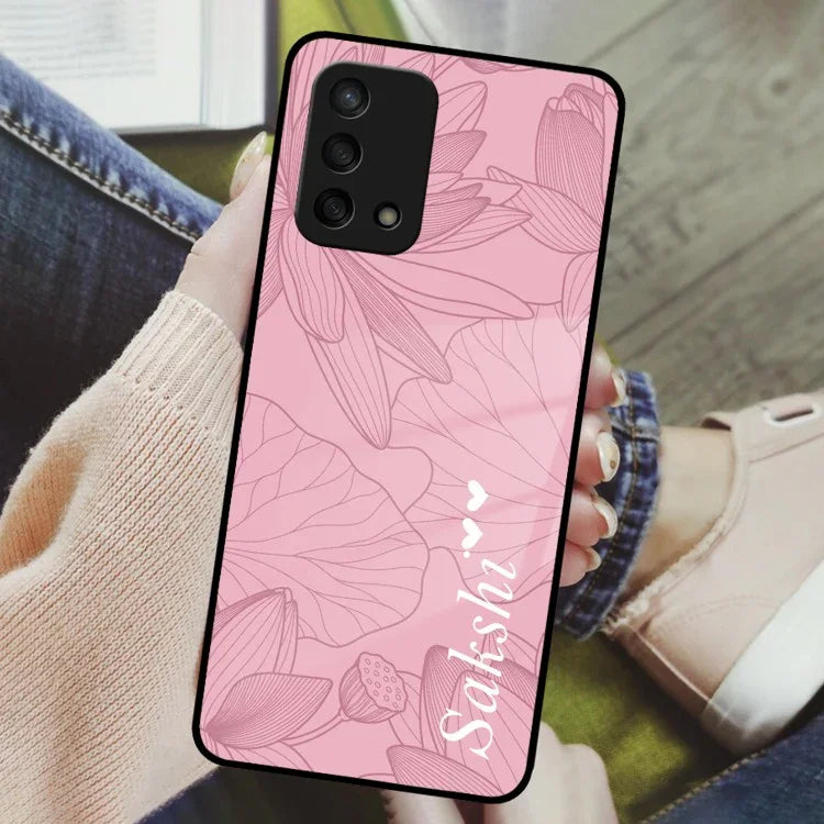 Customized luxury Peach leaves Glass Case Cover For Oppo - ShopOnCliQ