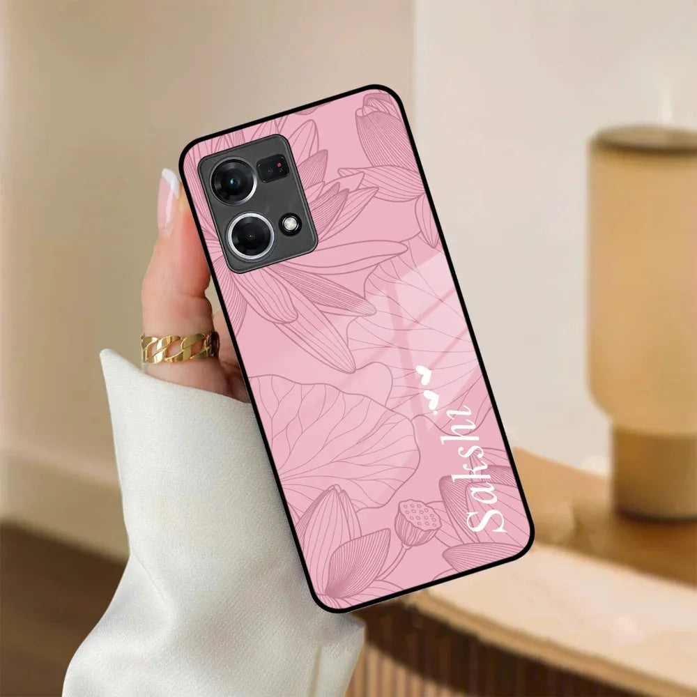 Customized luxury Peach leaves Glass Case Cover For Oppo - ShopOnCliQ