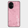 Customized luxury Peach leaves Glass Case Cover For Oppo F21S Pro 5G