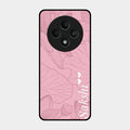 Customized luxury Peach leaves Glass Case Cover For Oppo F27 5G