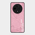 Customized luxury Peach leaves Glass Case Cover For Oppo F27 Pro Plus 5G