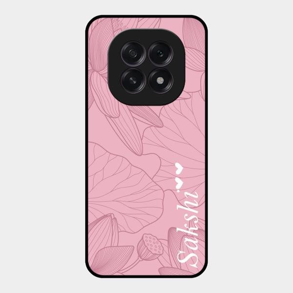 Customized luxury Peach leaves Glass Case Cover For Oppo F29 5G