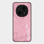 Customized luxury Peach leaves Glass Case Cover For Oppo F29 Pro 5G