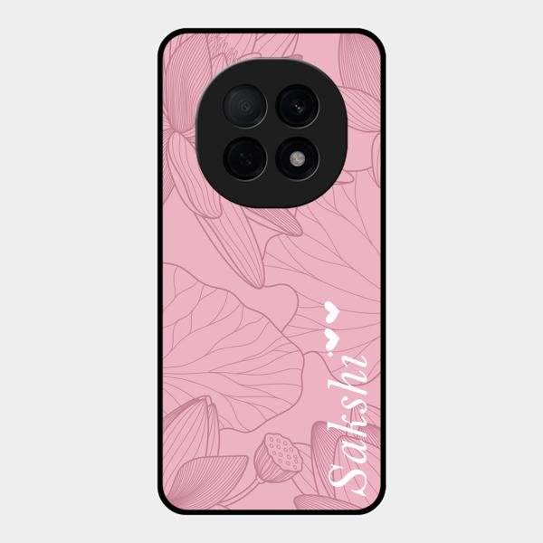 Customized luxury Peach leaves Glass Case Cover For Oppo F29 Pro 5G