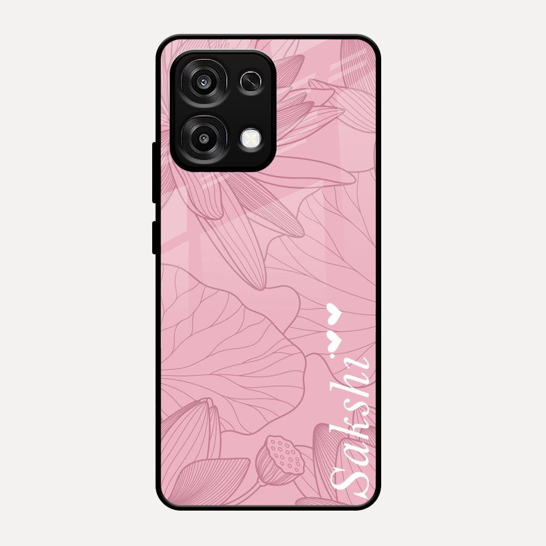 Customized luxury Peach leaves Glass Case Cover For Oppo F31 5G