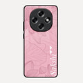 Customized luxury Peach leaves Glass Case Cover For Oppo F31 Pro 5G