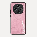 Customized luxury Peach leaves Glass Case Cover For Oppo F31 Pro 5G