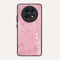 Customized luxury Peach leaves Glass Case Cover For Oppo F31 Pro Plus 5G