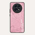 Customized luxury Peach leaves Glass Case Cover For Oppo F31 Pro Plus 5G
