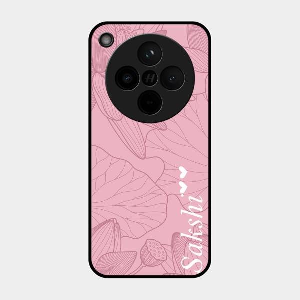 Customized luxury Peach leaves Glass Case Cover For Oppo Find X8 5G