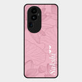 Customized luxury Peach leaves Glass Case Cover For Oppo Reno 10 Pro Plus 5G